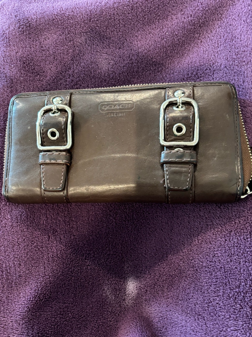 Coach Dark Brown Leather Wallet